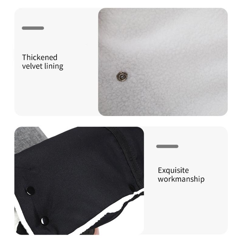 Wind and Snow Resistant Gloves for Parents Warm Gloves for Strollers Durable Stay Comfortable While Pushing the Stroller
