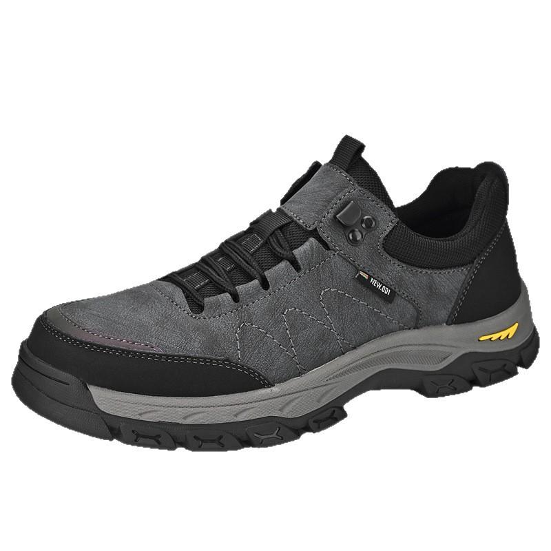 Sports non-slip versatile lace-up tooling casual shoes outdoor shoes men's genuine leather soft-soled low-top mountaineering shoes