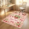 Floral Garden Theme Crystal Velvet Rug Personalized Custom Name Text Soft Floor Mat Home Decor