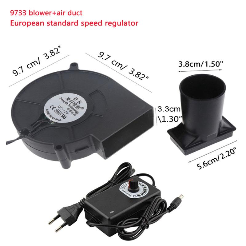 BBQ Air Blower Portable BBQ Fan Air Blower Handheld Barbecue Fan US/EU Plug