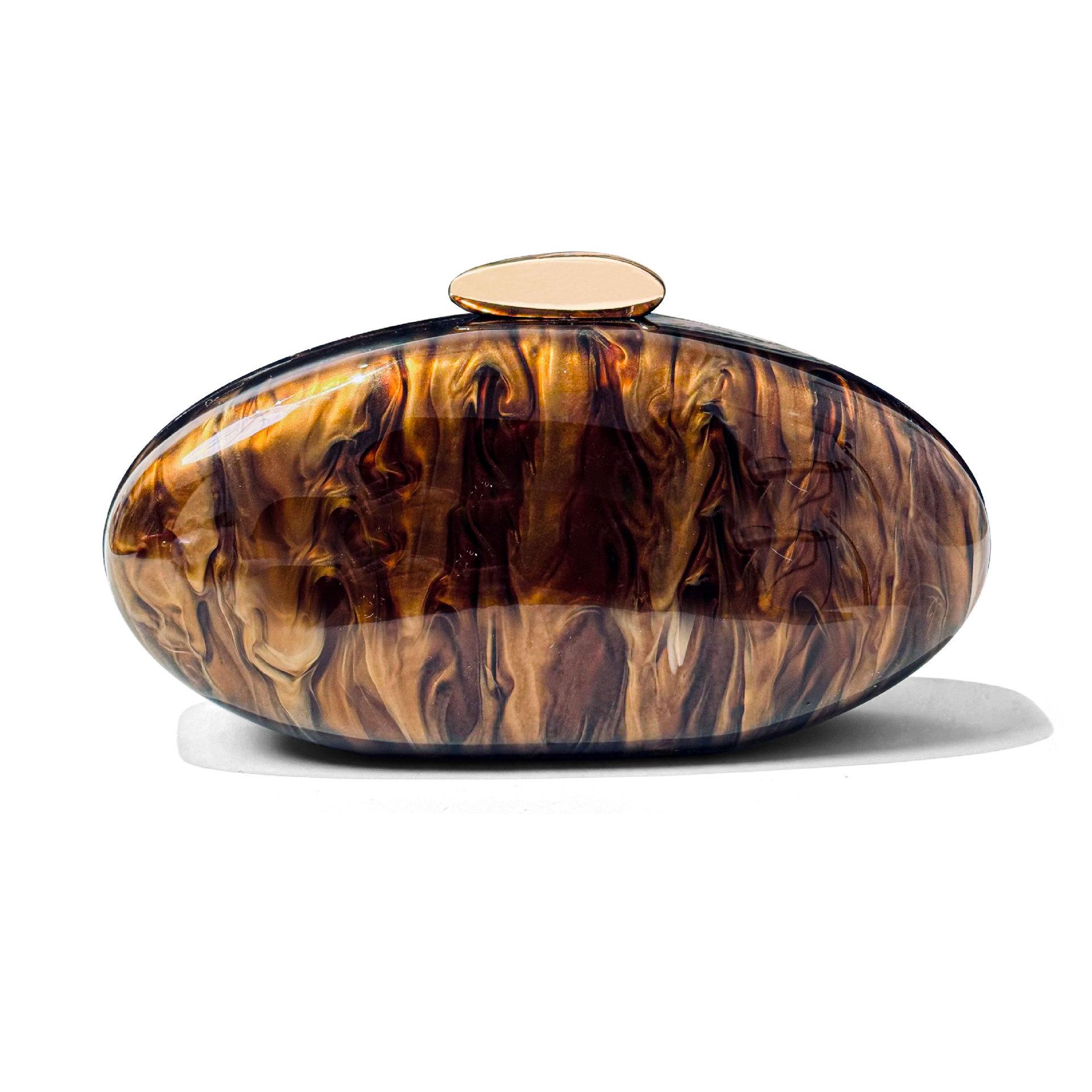 

Осенняя мода 2024 года, вечерний клатч из акрила в европейском и американском стиле - сумка через плечо в форме гусиного яйца