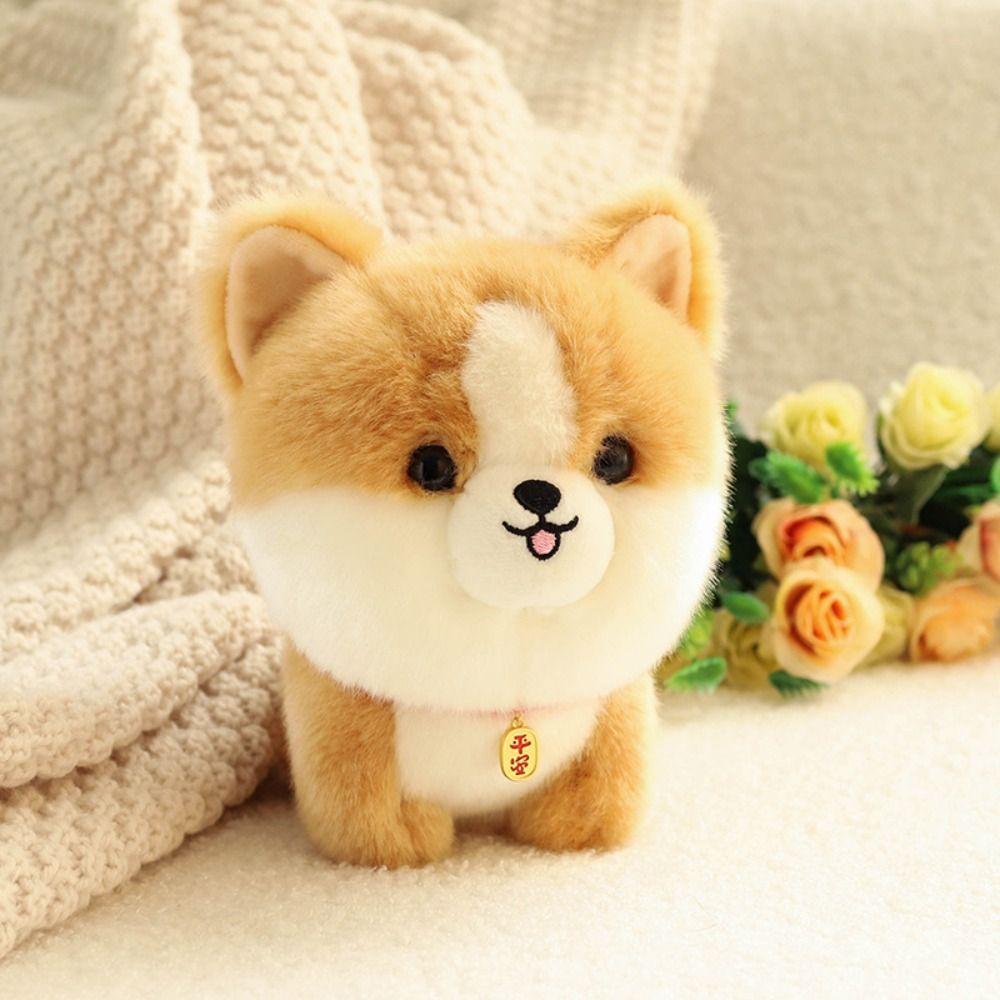 Stuffed Doll Fluffy Dog Plush Toy Plush Fluffy Puppy Soft Doll  Girl Gift