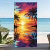 Tropical Sunset Lightweight Beach Bath Towel Soft Skin Friendly Quick Dry for Swimming Camping Pool Travel