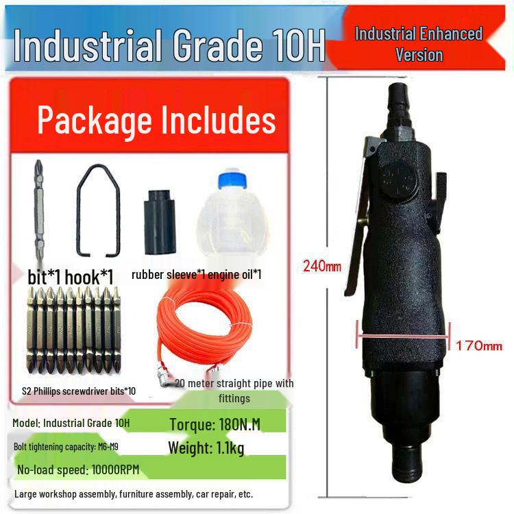 High-Power Industrial Grade Pneumatic Air Screwdriver for Woodworking