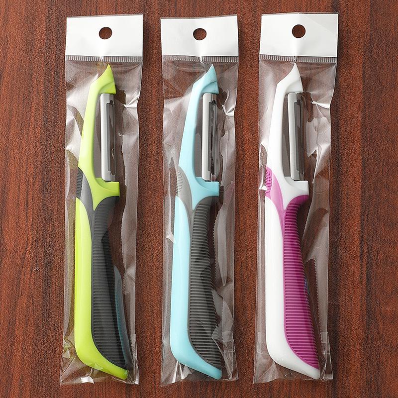 Bunter Edelstahl Obst- und Gemüseschäler – Küchenhelfer zum einfachen Schälen