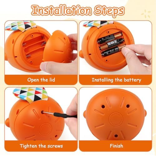 JOYVOVO Tumbler Musical Toy for Babies, Crawling Toy with Music & Lights, Learning Toy, Gift for Boys Girls Kids