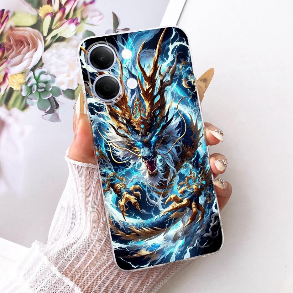 For Vivo Y05 4G Case Colorful Flowers Painted Cover Clear Silicone Soft Slim Phone Case For Vivo Y11d Y 05 VivoY05 VivoY11d Bags