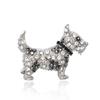 Fashion Women Men Crystal Dog Brooches Pins Trendy Rhinestone Vintage Animal Badges Accessories Clothes Coat Brooch Pin Gift