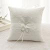 Lacets Anneaux de Mariage Oreiller Nœud Bord Perles Fourniture de Mariage Porteurs d'Anneaux Oreiller Anneaux Fille Florale