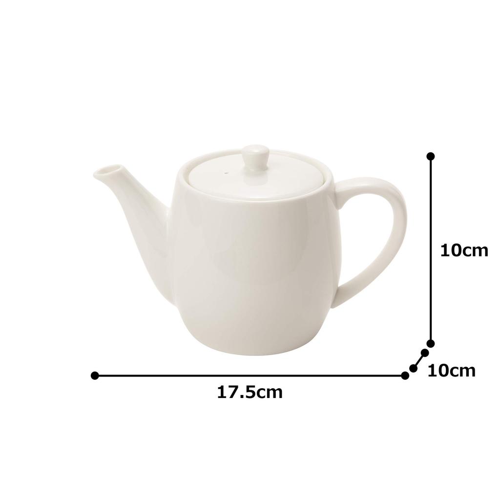 NARUMI PATIA Teapot, White, 530cc, 1-Serving, 40794-4598