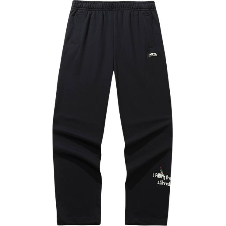 

Anta Comfortable Casual Simple Versatile Straight Leg Loose Knit Sports Pants Men bottoms Basic-Black 172518301S-2 M