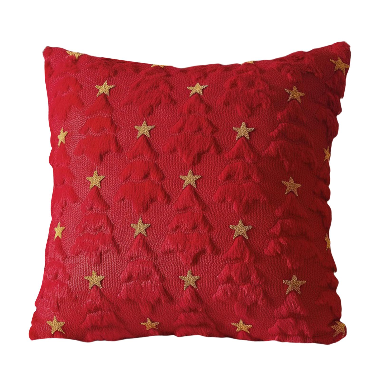 

Christmas Tree Decorative Cushion Cover Embroidery 45x45cm Throw Pillow Covers Fall Throw Pillow Covers for Sofa Couch Farmhouse