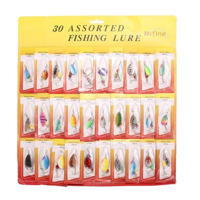 New Lot 30pcs Fishing Lures Spinner Baits Crankbait Assorted Fish Tackle Hooks