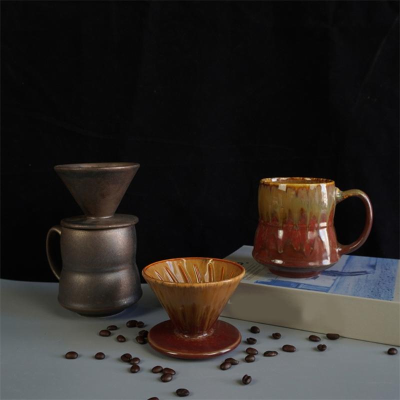 Handgefertigter Keramik V 60 Pour-Over Kaffeebereiter 460ml Modische Kaffeemaschine Für Brühstil Home Brewing Erlebnis