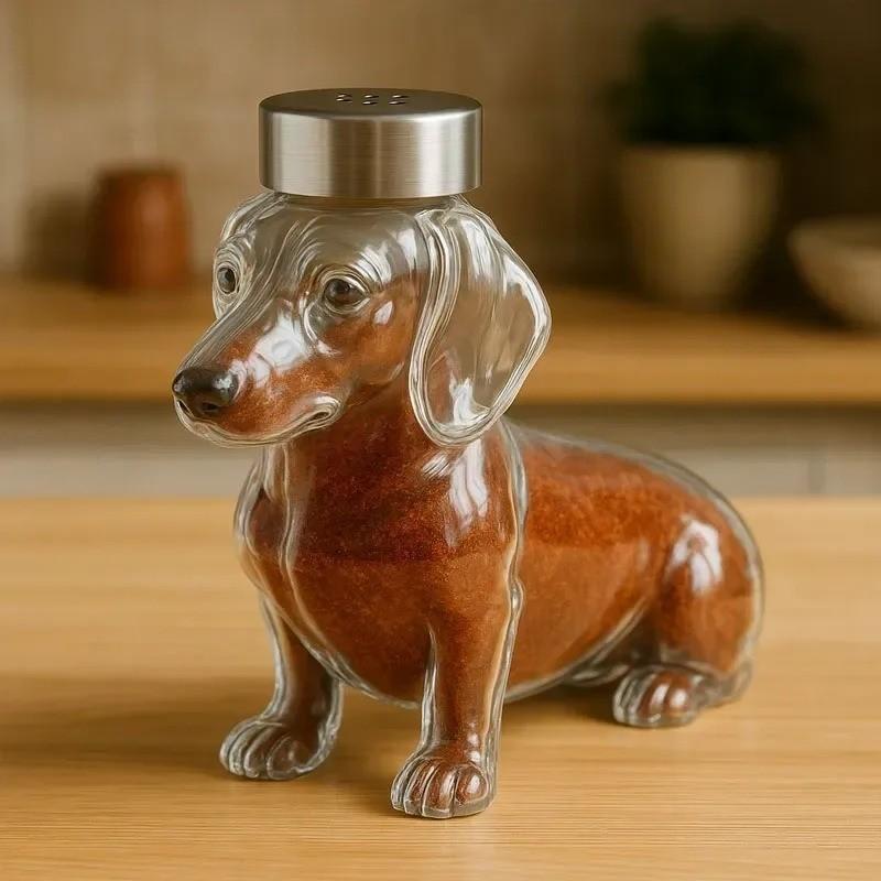 Cute French , Dachshund, Corgi Pepper Shaker, Seasoning Shaker, Figurine Set Kitchen Home Decor Figurines