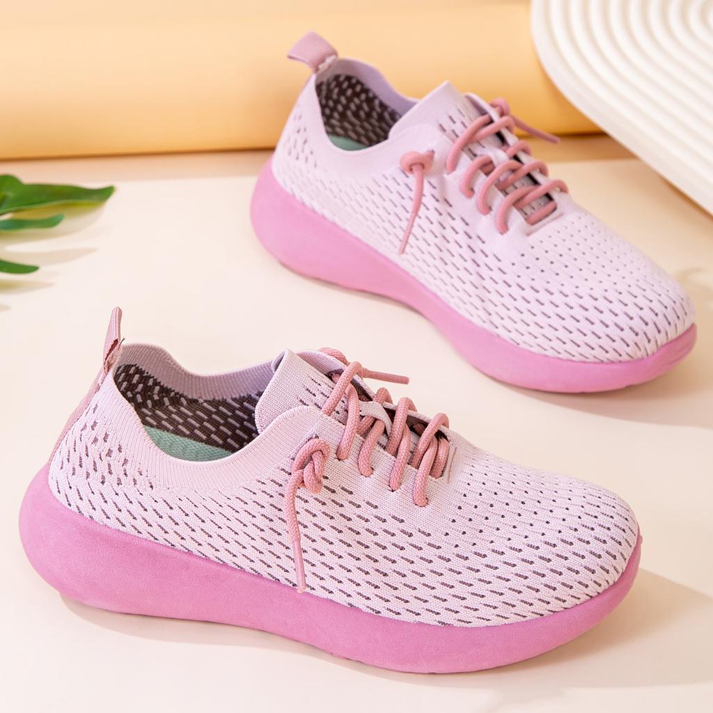 Shoes Women's Casual Shoes Women's Single Shoes Breathable Mesh Shoes Soft Sole Comfortable Fly-woven Shoes Fashion Versatile Women's Shoes