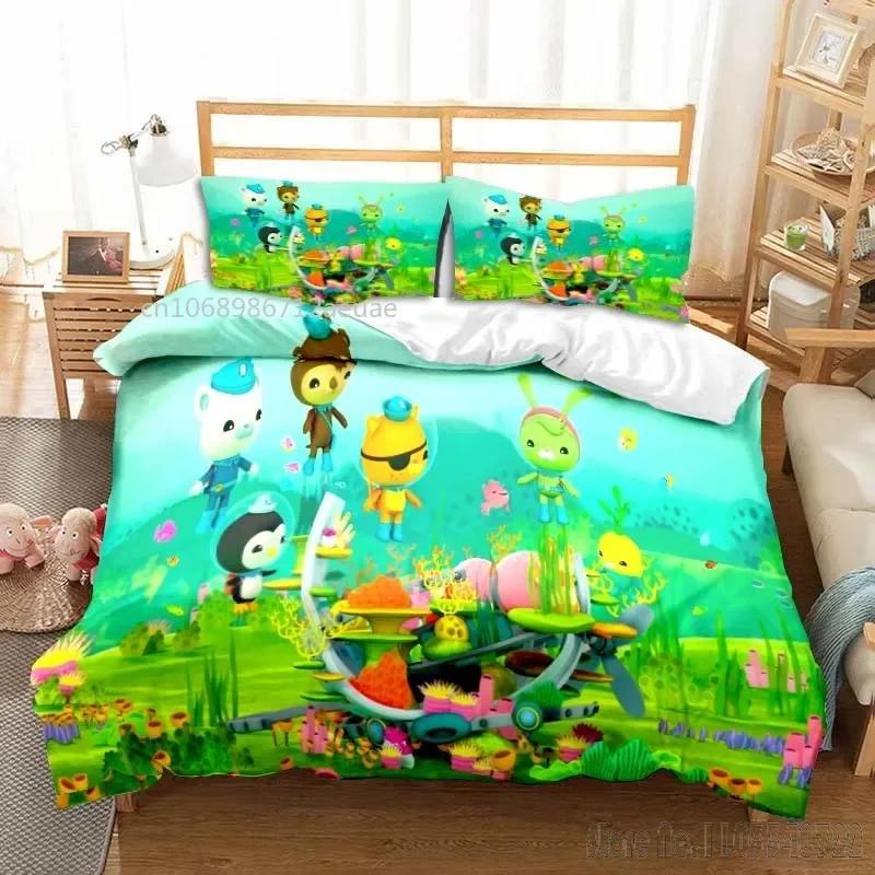 The Octonauts Cartoon All Season Duvet Cover Set HD Comforter Cover for Kids Bedding Sets Bedclothes Bedroom Decor