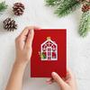 Stylish 3D Popup Paper Card Bright 3D Flower House Popup Card Elegant Moving Gift for Friend and Family