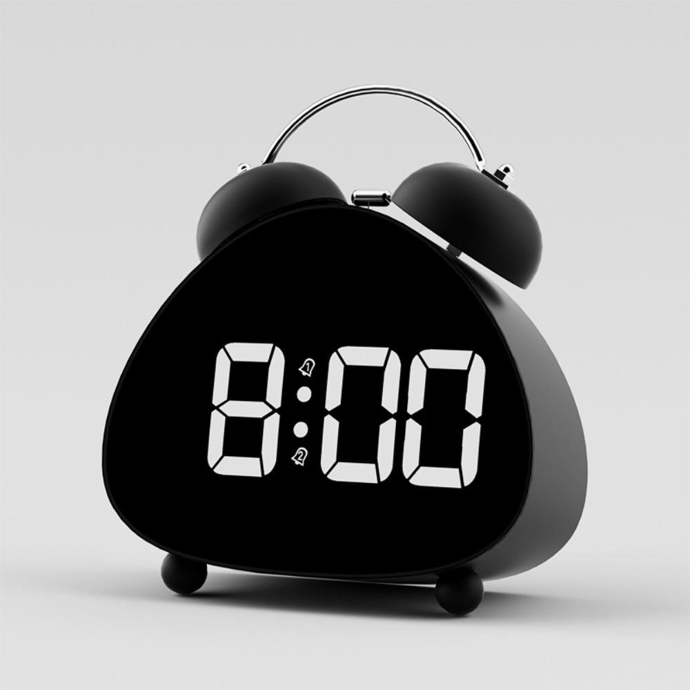 

Vintage Multi-functional Bell Clock LED Snooze Digital LED Clocks Digital High Volume Display Table Clock Dormitory чорний