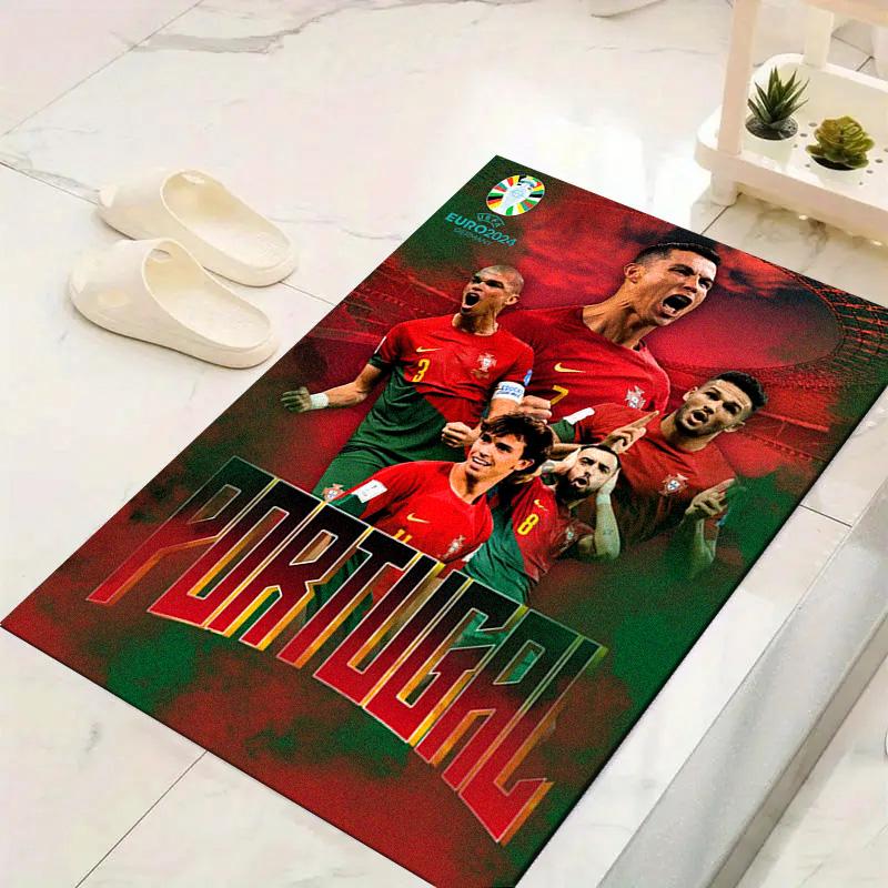 Tappeto Tappeto Nazionale Portogallo per Soggiorno Camera da Letto Casa Decorazione Divano, Tappetino Antiscivolo per Giochi Bambini