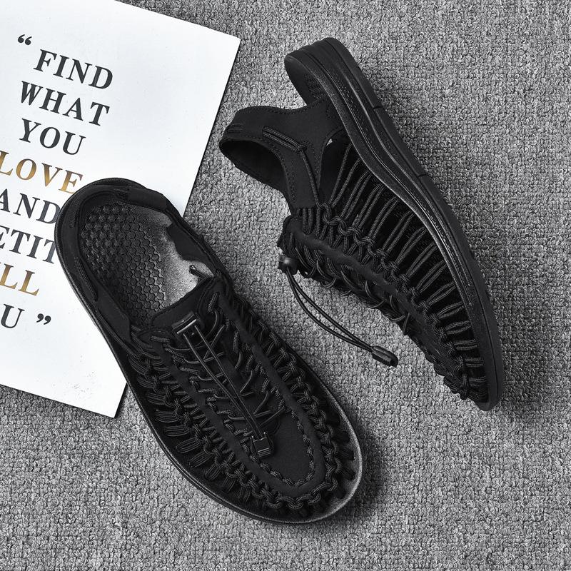 Men's Woven Casual Beach & Outdoor Sandals - Roman Style Water & Wading Shoes