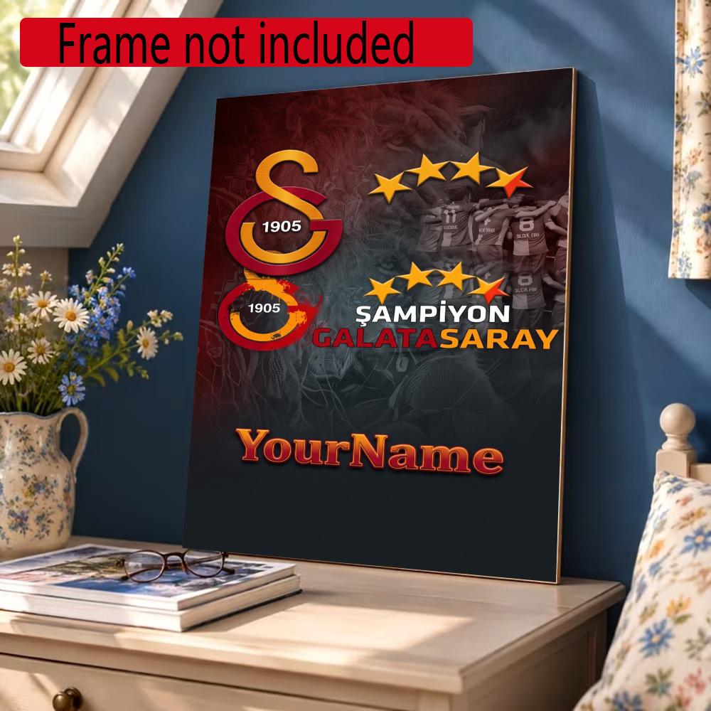 Galatasaray Personalized Name Round Diamond Painting Kit Diamond Embroidery Painting Rhinestones Mosaic Frameless Handwork Decoration Arts