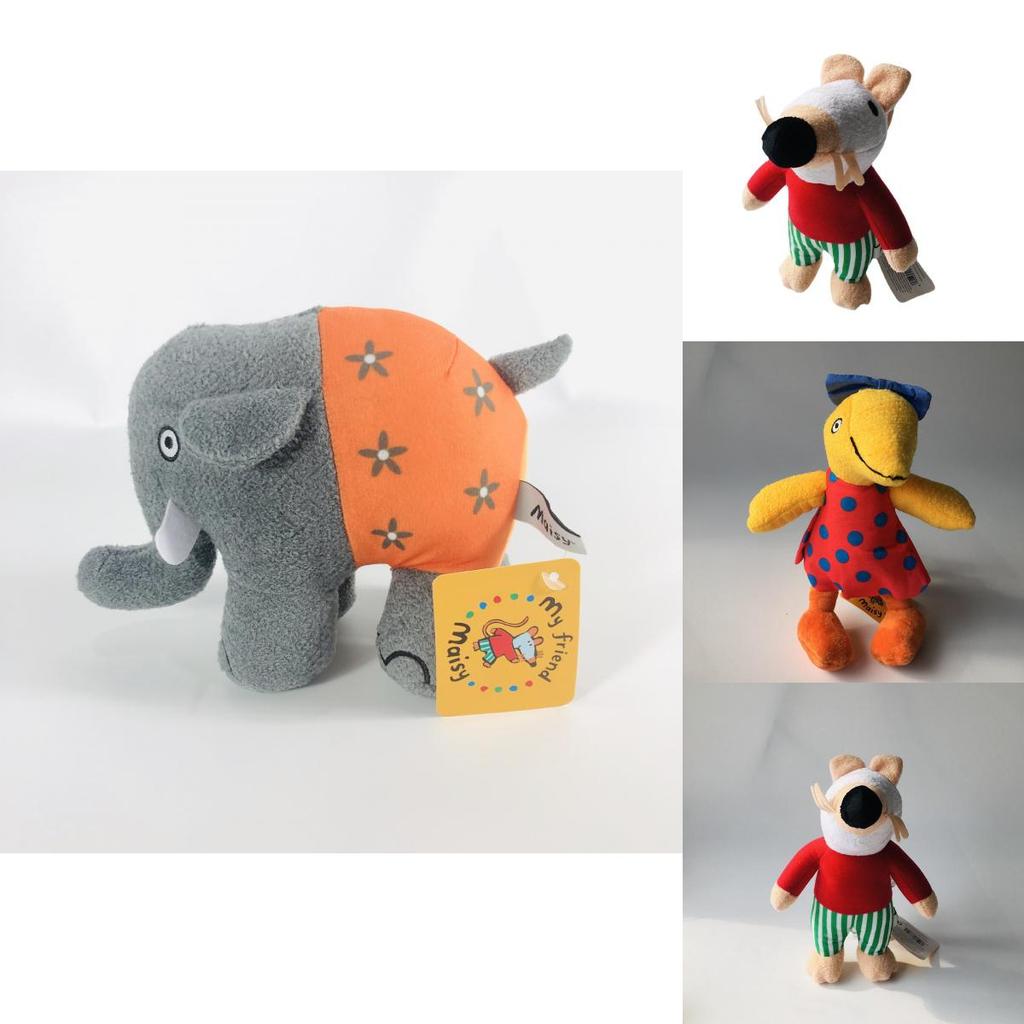 Handcrafted Maisy Mouse Plush Toy Set Featuring Adorable Crocodile Elephant Squirrel And Yellow Bird For Kids And Collectors