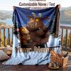 Coperta di Flanella Gruffalò, Testo Personalizzato con Nome, Morbida Calda Coperta Plaid in Peluche per Regalo