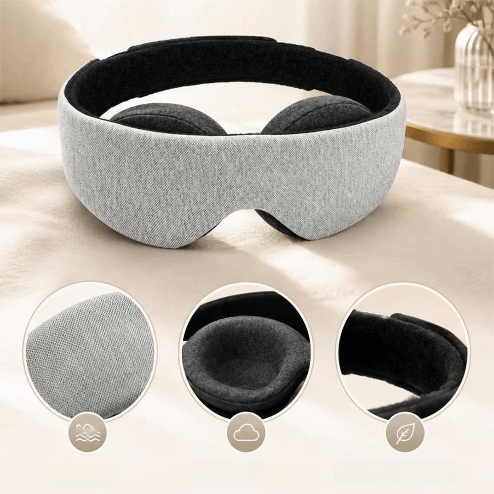 Light Blocking 3D Sleep Eye Mask Adjustable Travel Eye Cover Blindfold Eyeshade  Shift Work