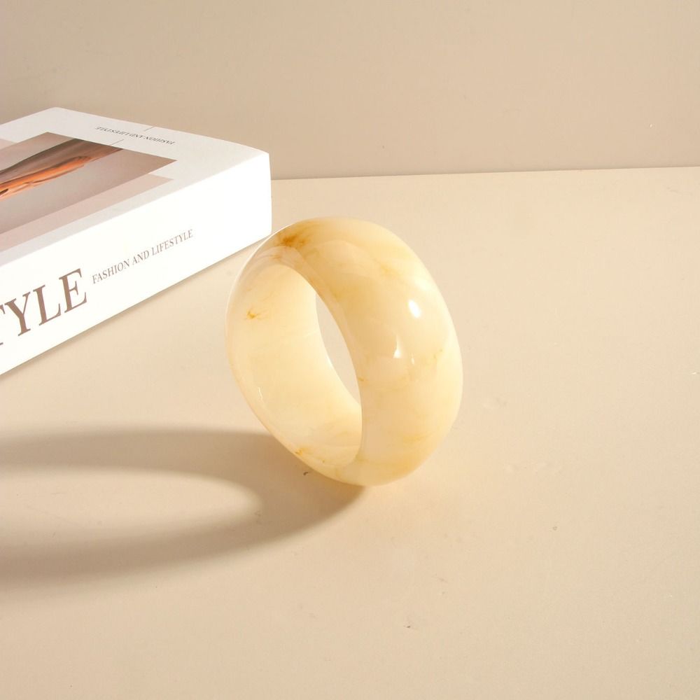 Minority Design Irregular Wide Bracelet Bohemian Transparent Hand Ring  Women