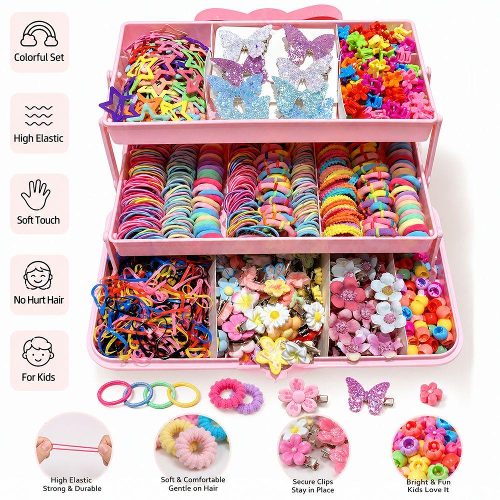 155/577Pcs Colorful Girls Hair Bands No Hurt Hair Hair Clips Kids Hair Accessories Girls Children