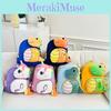 Adorable Cartoon Dinosaur Plush Backpack For Kids Gender Neutral Oxford Fabric Design