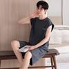 [Cool feeling] Summer pajamas men's pure cotton vest sleeveless shorts thin men's casual loungewear set summer