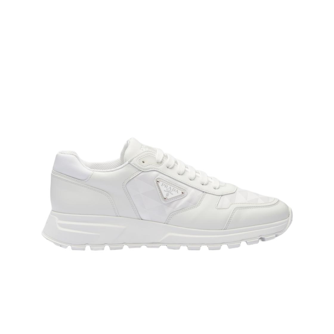 

Prada Кожаные кроссовки хай-топ из ренейлона Белые UK 8