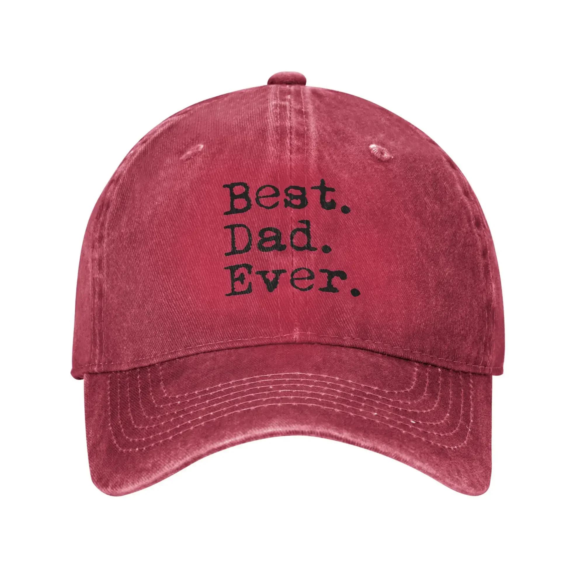 

Summer Best Dad Ever Baseball Cap Sun Breathable Custom DIY Washed Trucker Hat Unisex-Teens Vintage Running Hippie Baseball Cap One Size