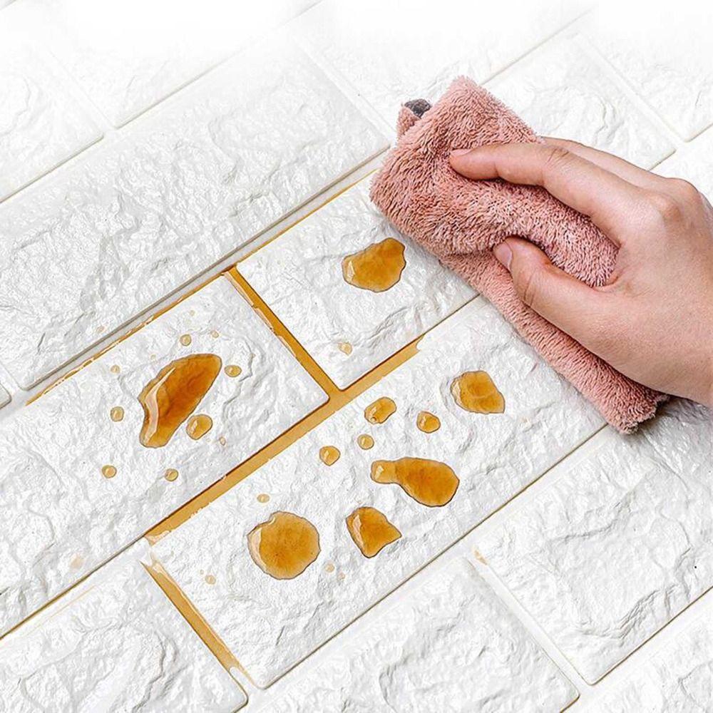 Foam Wall Sticker Self-Adhesive Brick Wallpaper DIY Wallpaper Roll  Background Wall