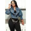 Y2K Style Irregular Denim Jacket - European & American Fashion Women's Clothing HR23091