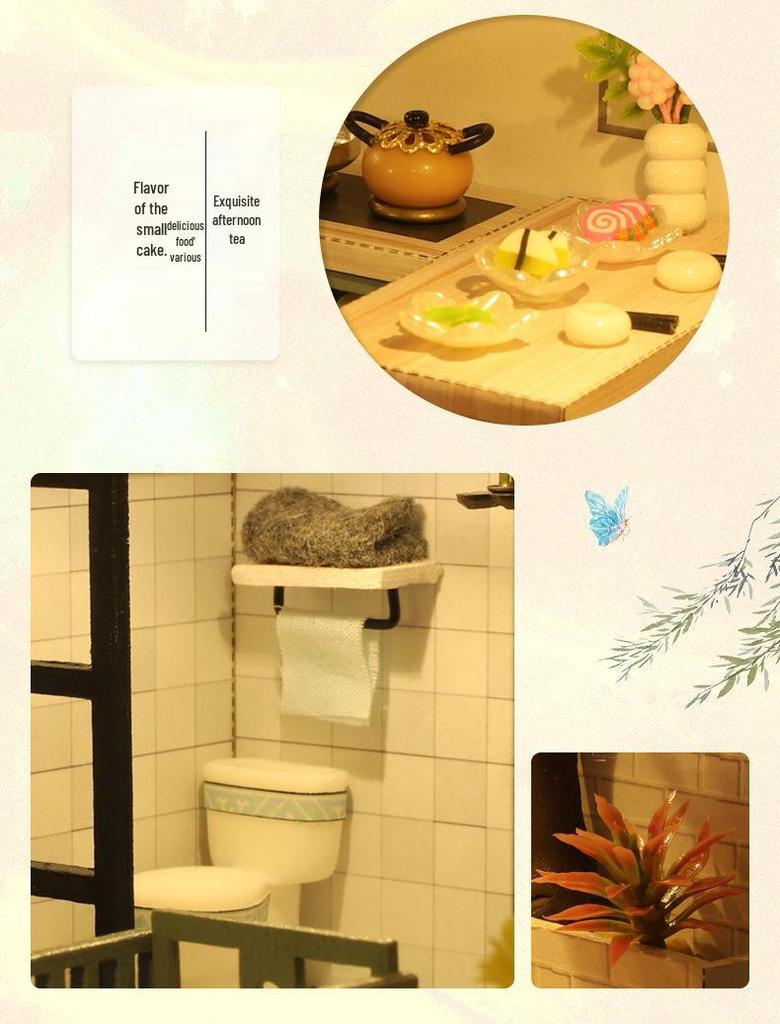 Jiate DIY Ink Lan Pavilion Creative Art House Model Toy Gift