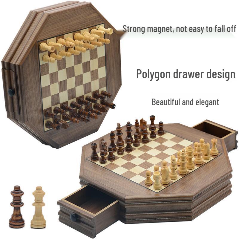 Brangdy Octagonal Wooden Chess Set