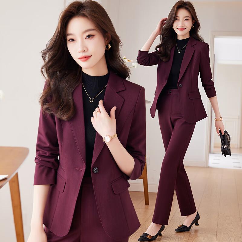 

Women s Slim Fit Business Suit Set L
