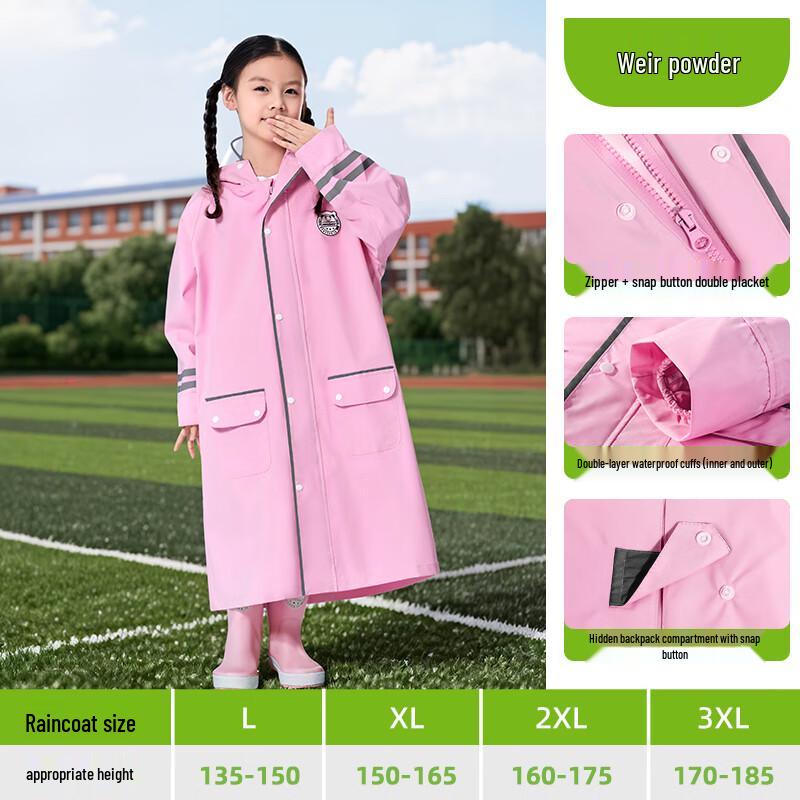 Children s School Raincoat with Backpack Slot XL