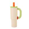 Large Capacity Fashion Straw Cup: 304 Stainless Steel Insulated Handle for Convenient Outdoor and Car Use