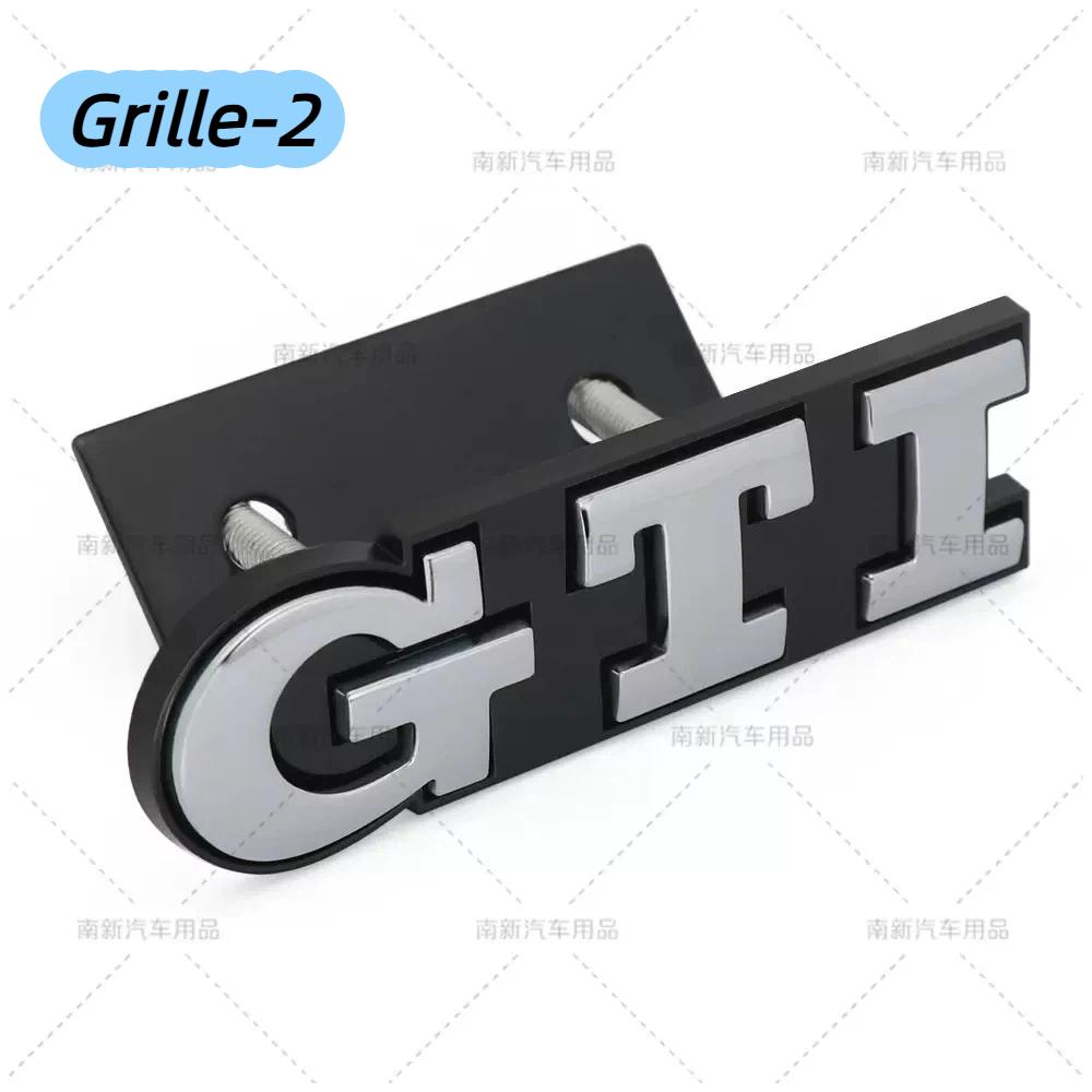 Insignia Adhesiva Metálica con Logo GTI para Rejilla Frontal/Maletero Trasero de Coche Accesorios
