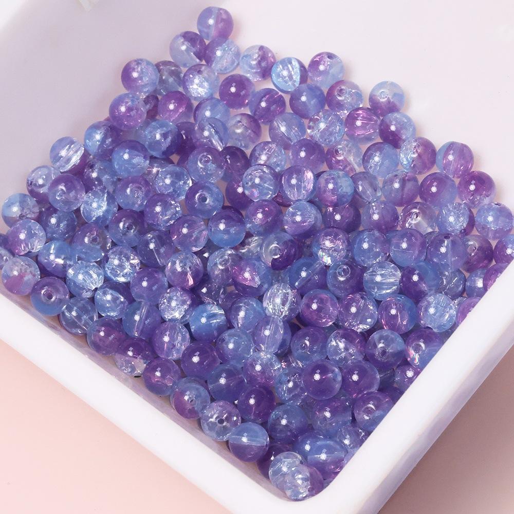 Yori 60 Piecess 10mm Dual Color Glass Loose Beads for Handmade DIY Bracelet Necklace Jewelry Making Supplies Decorative Beads