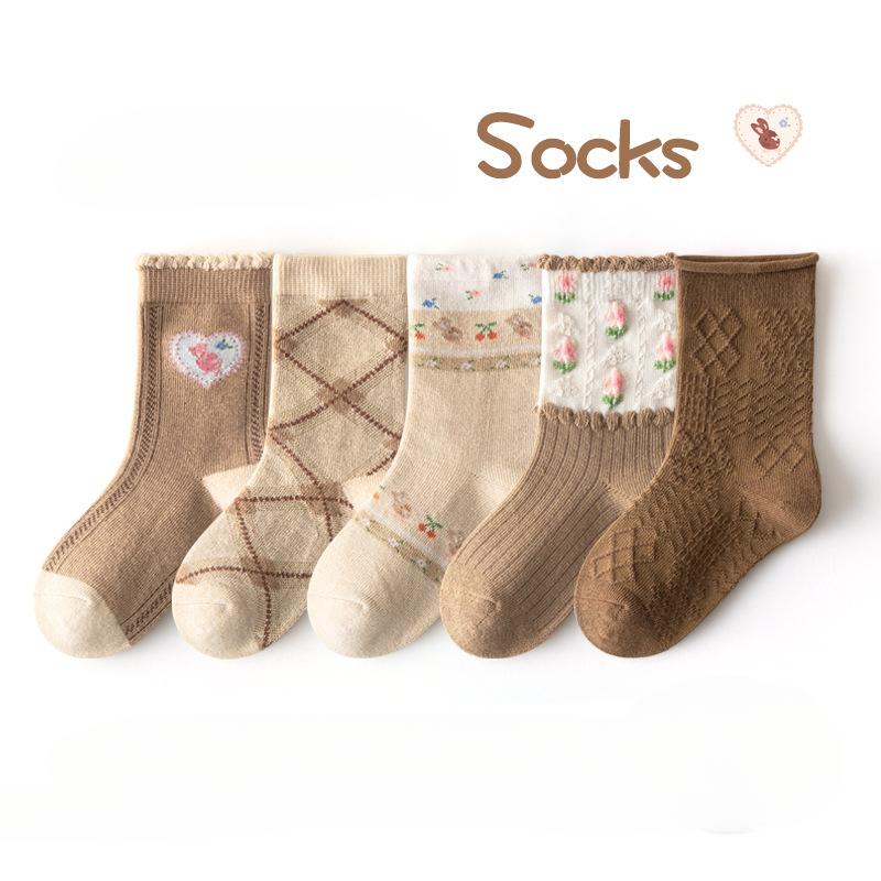 Kid's Socks Girls Socks Sweet Fancy Sock Baby Toddler Spring Autumn Winter Socks Children