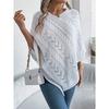 Women's Oversized Sweatshirt Top Casual Solid-Colour Cable-Knit Oversized Cape Cardigan Women's Knitted Sweater