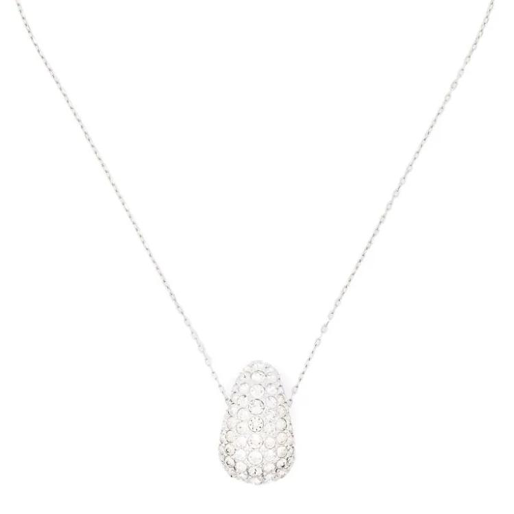 

Swarovski Sublima Polished Effect Brass Rhodium Plated Necklace Women necklace Silver 5697190 Box+Shopping Bag (Random Color)