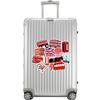 50 London Red Bus Style Graffiti Stickers Popular Non-Repeater Suitcase Stickers Waterproof Travel Box Stickers