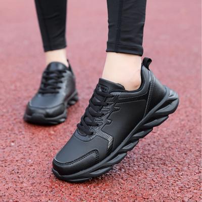 Trendy Casual Sports Shoes 2024 New Autumn Anti Slip Running Shoes Leather Upper Soft Sole Women's Vulcanized Zapatillas Mujer