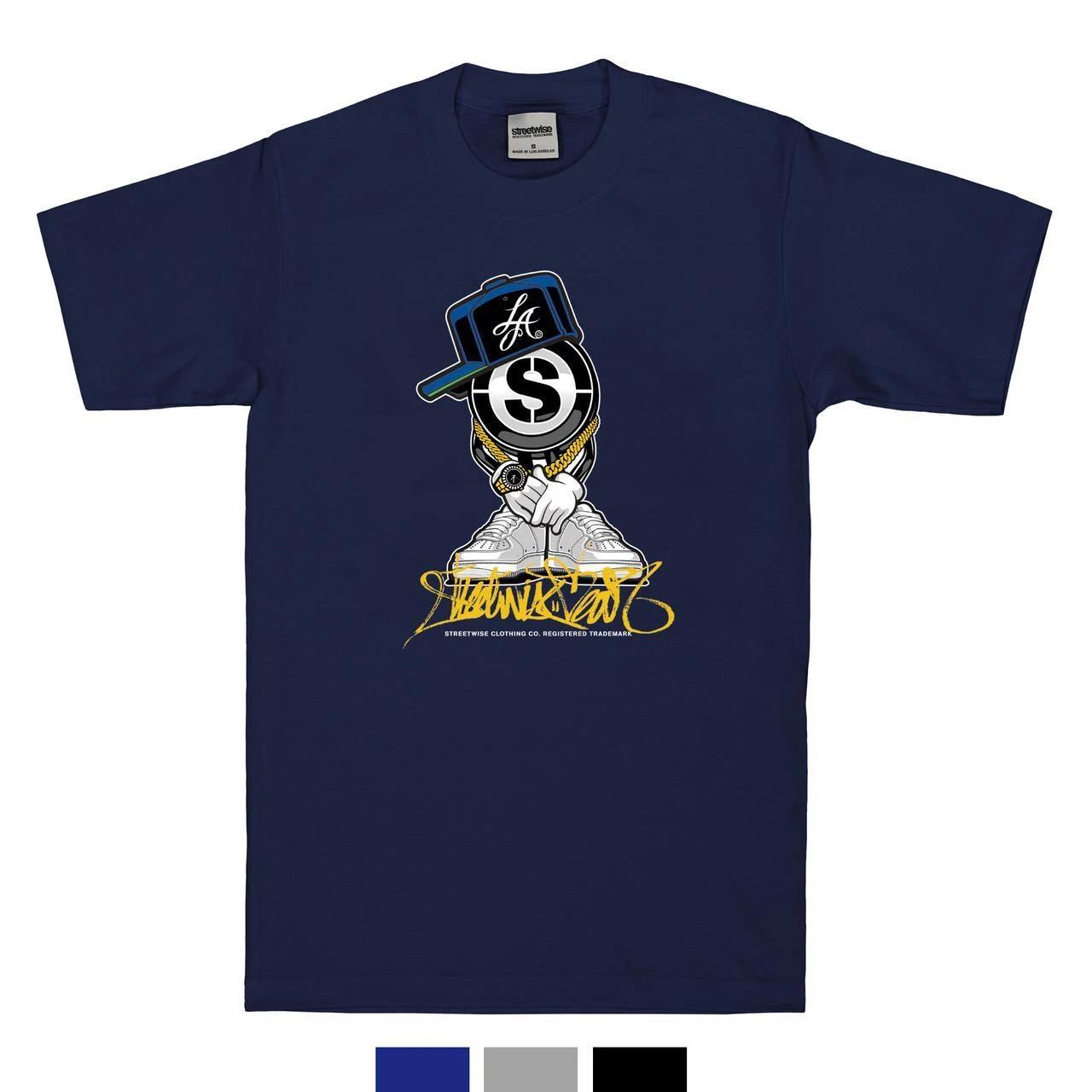 Streetwise Clothing Mascot 100% Cotton T-shirt Mens Tees Top - Graffiti Streetwear M
